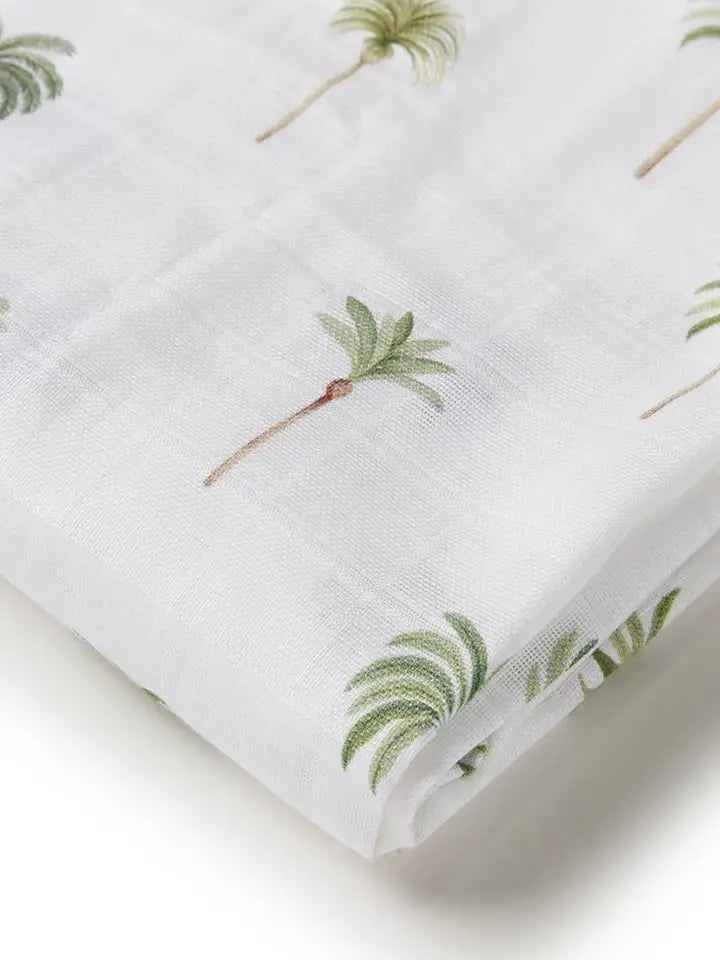 Green Palm Organic Muslin Wrap - Snuggle Hunny