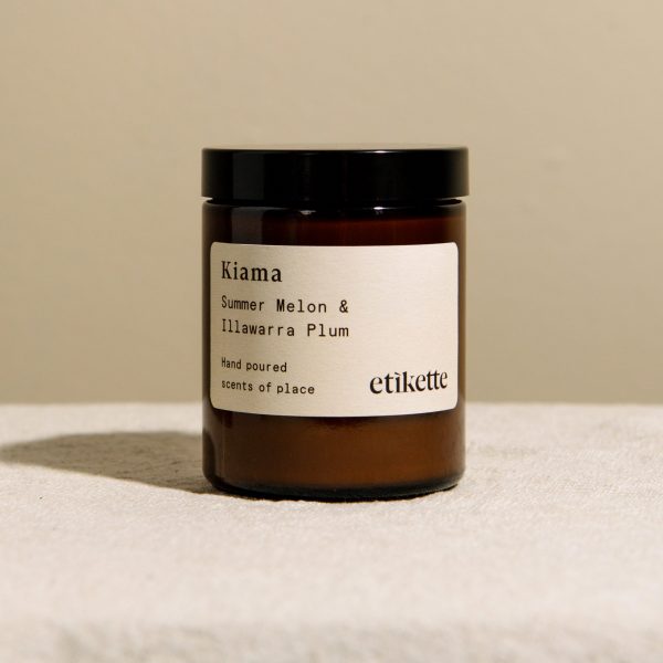 Kiama // Summer Melon & Illawarra Plum 175ml Candle- Etikette