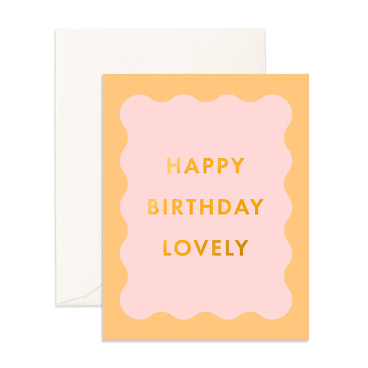 Birthday Lovely Wiggle Frame Greeting Card - Fox & Fallow