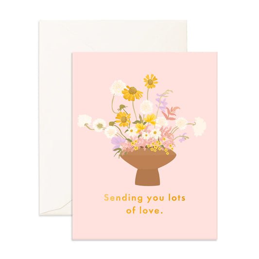 Lots Of Love Vase Greeting Card - Fox & Fallow